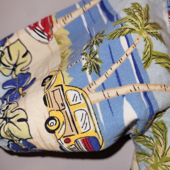 🌴 Vintage Gymboree Tropical Hawaiian Surf Print Button Down Shirt Baby Boy 6-12 - Picture 2 of 6